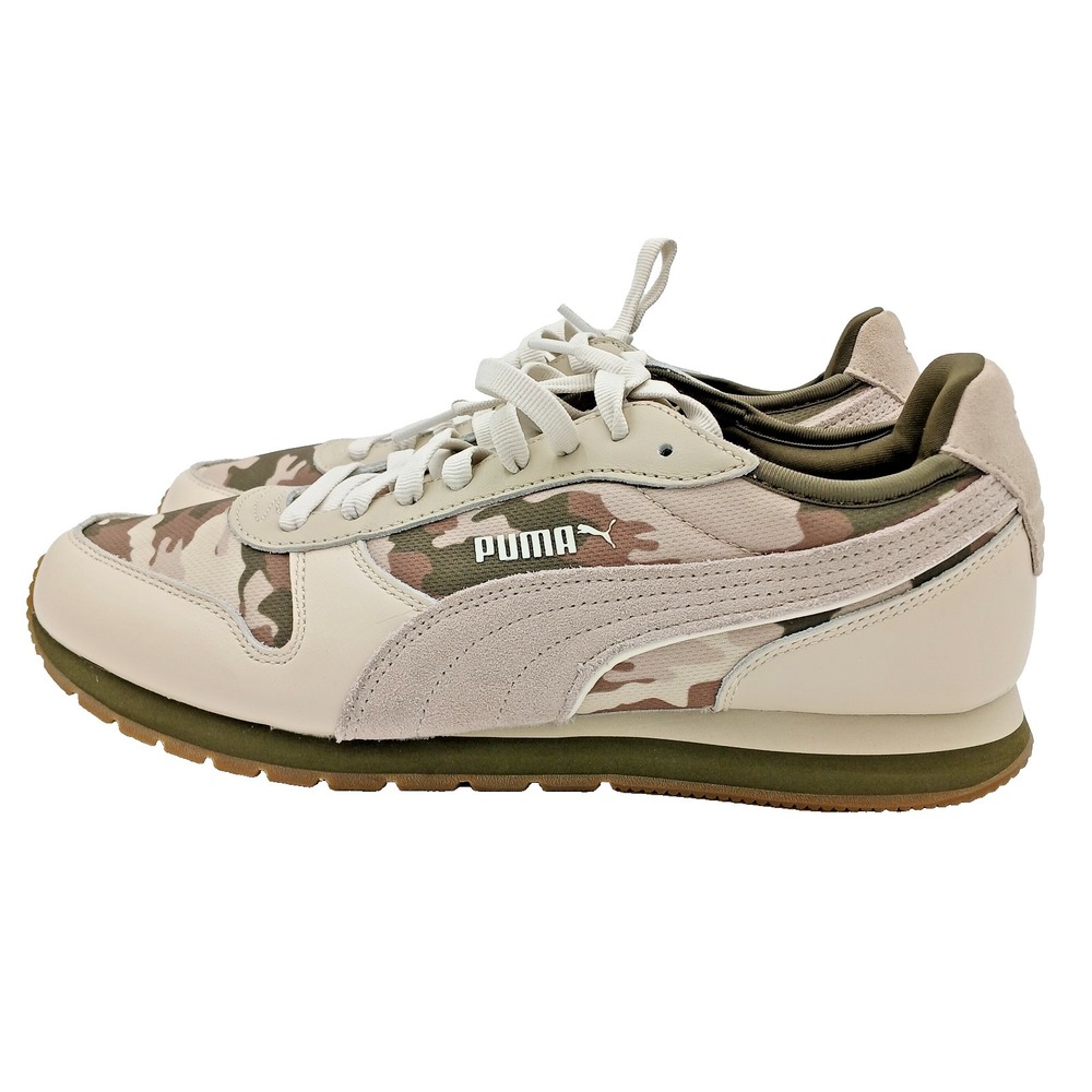 PUMA St Miler Camo Lace Up Mens Beige Sneakers Casual Shoes 40354201 Size 9.5